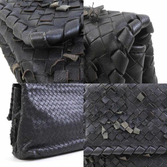 BOTTEGA VENETA Black Leather Intrecciato Bag - Picture 4 of 5